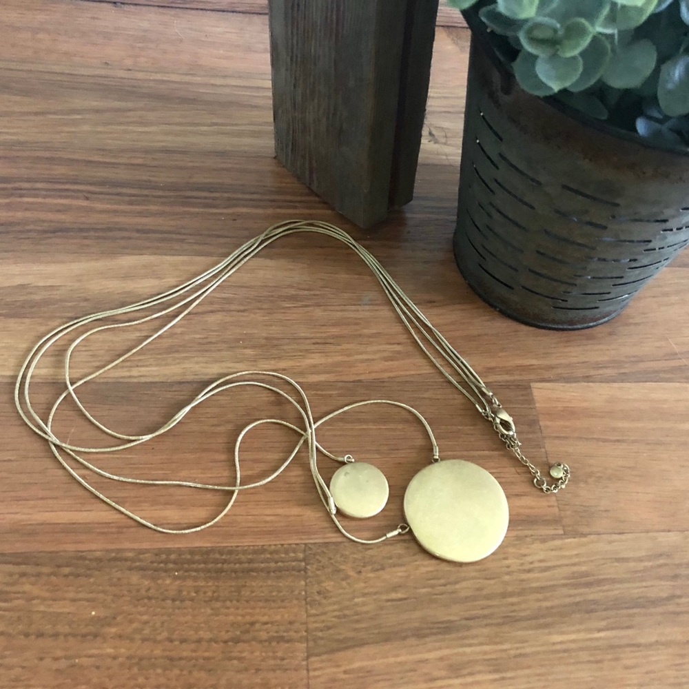 2/$20 Gold Multi-Layer Circle Necklace